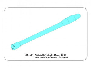 Aber 1/35 British 6 pdr Mk.III (57mm) for Cromwell/Centaur 35 L-01