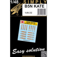Load image into Gallery viewer, HGW 1/48 Japanese B5N Kate Transfer Film Seatbelts 148432'