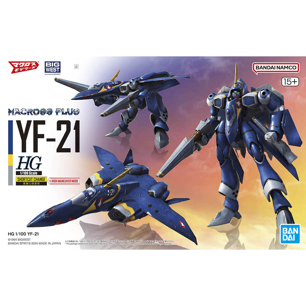 マクロスプラスHG 1/100 YF-21とHG 1/100 YF-19のセット