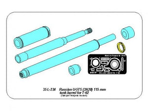 Aber 1/35 Russian 115mm U-5TS (2A20) Barrel for T-62 35 L-234