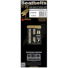 Load image into Gallery viewer, HGW 1/32 German Bf109G-14 Textile/Photoetch Seatbelts 132633