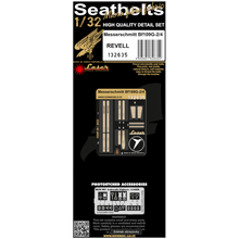 Load image into Gallery viewer, HGW 1/32 German Bf109G-2/4 Textile/Photoetch Seatbelts 132635'