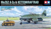 Load image into Gallery viewer, Tamiya 1/48 German Me262 A-2a w/ Kettnekrad 25215