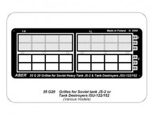 Load image into Gallery viewer, Aber 1/35 Russian Grills for JS-2 or JSU-122/152 G20'