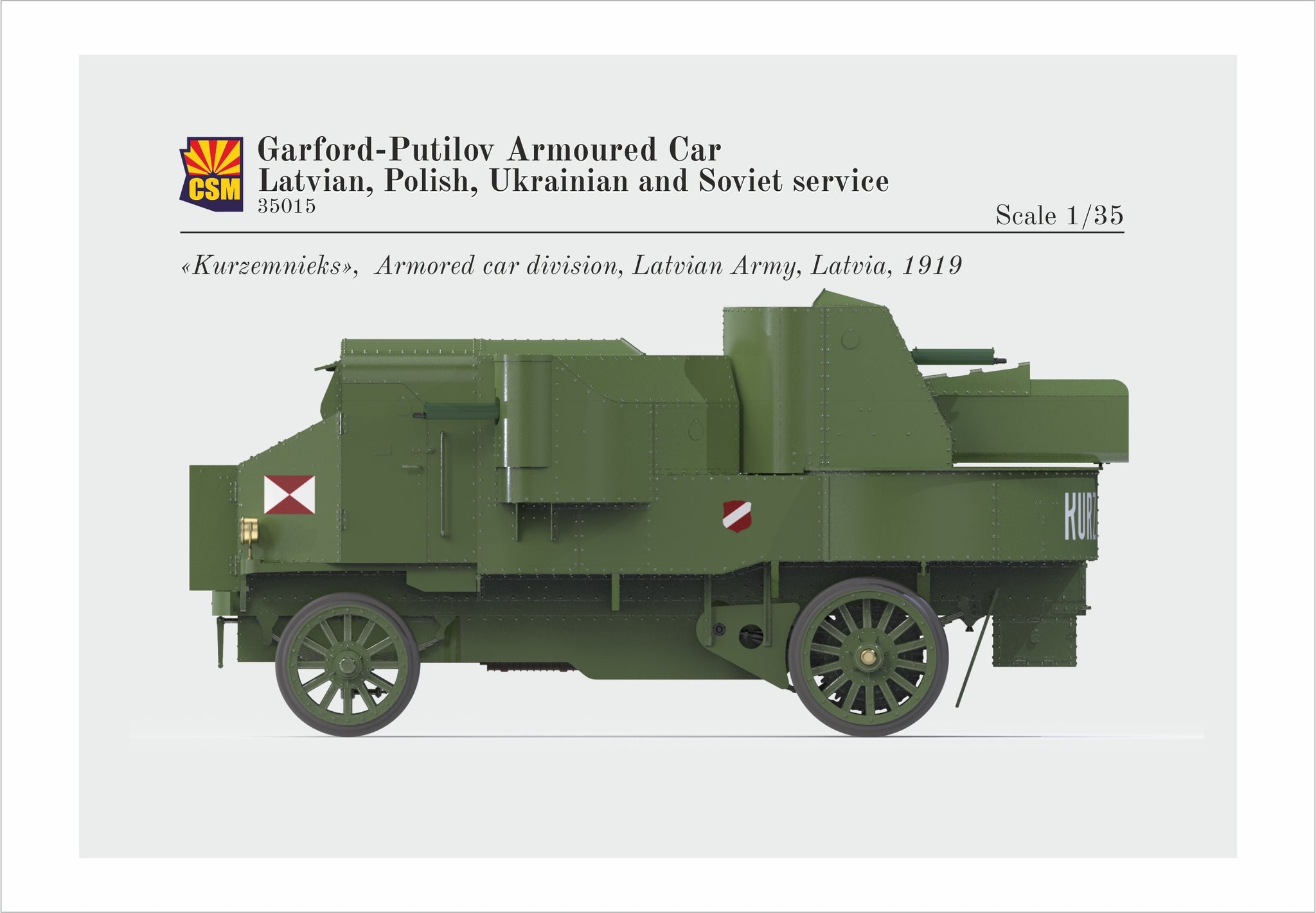 Copperstate Models 1/35 Russian/Latvian/Polish Garford-Putilov