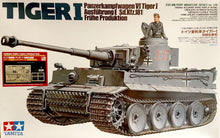 Load image into Gallery viewer, Tamiya 1/35 German Tiger I Early Production w/Aber PE Parts &amp; Metal Barrel 25142'