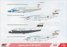 Load image into Gallery viewer, A&amp;A Model 1/72 US Beechcraft C-12A/C/U "Huron" Military Transport 7237