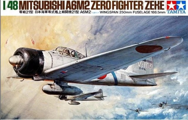 Tamiya 1/48 Japanese A6M2 Zero Fighter (Zeke) 61016N NOS