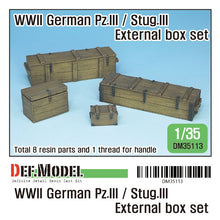 Load image into Gallery viewer, DefModel WW2 German Pz.III / Stug.III Extra stowage box set DM35113