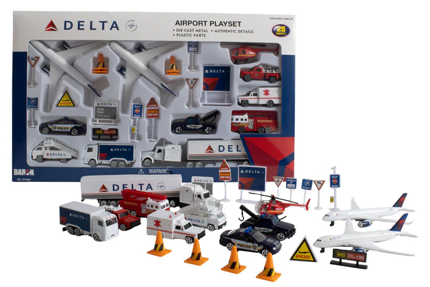 Daron Large Airport Playset Delta Airlines DT4992 – Burbank's
