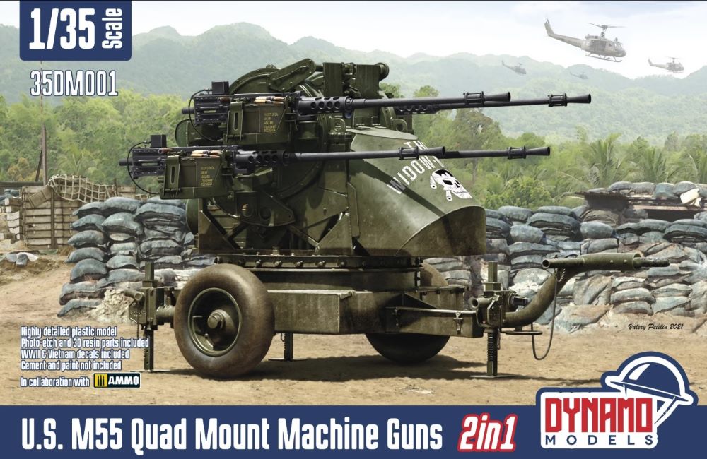 Dynamo Models 1/35 US M55 Quad Mount Machine Guns 2 in 1 35DM001