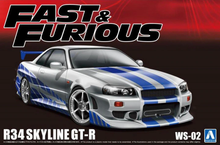 Load image into Gallery viewer, Aoshima 1/24 Nissan Skyline GT-R R34 Fast &amp; Furious 06795