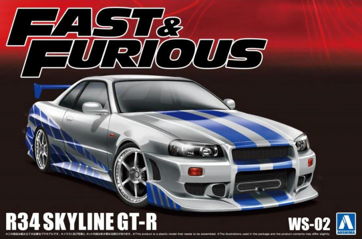 Aoshima 1/24 Nissan Skyline GT-R R34 Fast & Furious 06795