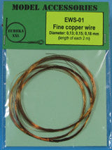 Eureka XXL 1/35 Fine Copper Wire 2 each 0.13, 0.15, 0.18mm for AFV Kits EWS-01