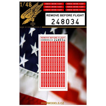 Load image into Gallery viewer, HGW 1/48 US F-14 Tomcat Wet Transfer Stencils 248031'