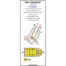 Load image into Gallery viewer, HGW 1/72 US F4F-4 Wildcat Transfer Film Seatbelts and Masks (2) 172809