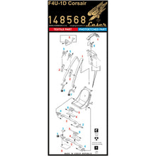 Load image into Gallery viewer, HGW 1/48 US F4U-1D Corsair Microplastic Foil/Photoetch Seatbelts 148568