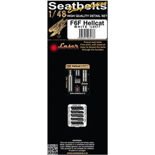 Load image into Gallery viewer, HGW 1/48 US F6F Hellcat White Foil/Photoetch Seatbelts 148577