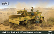Load image into Gallery viewer, IBG 1/35 Italian 3Ro Truck w/ 100mm 100/17 Howitzer w/ Crew (4) 35065