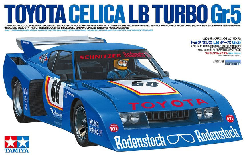 TOYOTA CELICA LB TURBO Gr.5 ラジコンカーキット Tamiya 1/20 Toyota Celica LB Turbo Gr.5 20072 – Burbank's House of