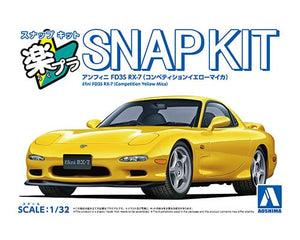 Aoshima Snap Kit 1/32 Mazda Efini RX-7 Montego Comp. Yellow Mica