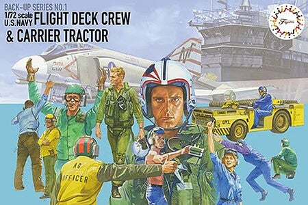 Fujimi 1/72 U.S.Navy Flight Deck Crew & Carrier Tractor 723457