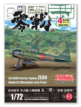 Load image into Gallery viewer, FineMolds 1/72 Japanese Mitsubishi A6M5a Carrier Fighter Zero Model 52 Early  FR01