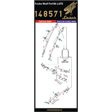 Load image into Gallery viewer, HGW 1/48 German FW190 Late Microplastic Foil/Photoetch Seatbelts 148571'