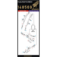 Load image into Gallery viewer, HGW 1/48 German FW190D-9 Microplastic Foil/Photoetch Seatbelts 148569