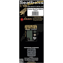 Load image into Gallery viewer, HGW 1/48 German FW190D-9 Microplastic Foil/Photoetch Seatbelts 148569