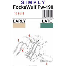 Load image into Gallery viewer, HGW 1/48 German Fw190 Transfer Film Seatbelts 148415'