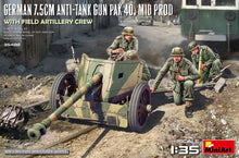 Load image into Gallery viewer, MiniArt 1/35 German 7.5cm Anti-Tank Gun PAK40 Mid Production w/ Crew 35400