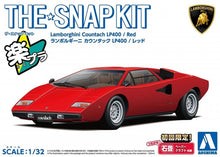 Load image into Gallery viewer, Aoshima Snap Kit 1/32 Lamborghini Countach LP400 Red 20-A 06533
