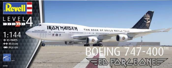 Revell 1/144 Boeing 747-400 Ed Force One Iron Maiden Tour Plane 03780