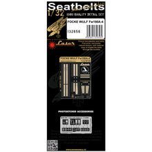 Load image into Gallery viewer, HGW 1/32 German Fw190A-4 Textile Seatbelts with PE Buckles 132656'
