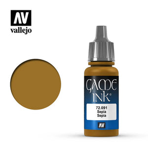 Vallejo Game Color 72.091 Sepia Ink 17ml Discontinued