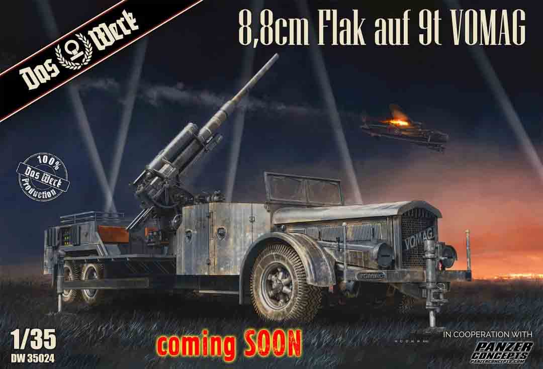 Das Werk 1/35 German 8,8 cm Flak on 9t VOMAG DW35024 COMING SOON