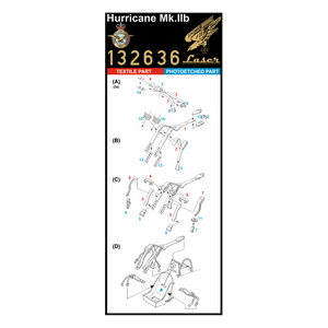 HGW 1/32 British Hurrican Mk.IIB Seatbelts with PE Buckles for Revell Kit 132636