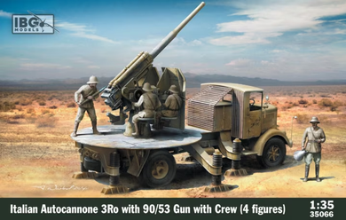 IBG 1/35 Italian 3Ro Truck w/ 90/53 90mm Anti-Aircraft Gun w/ Crew (4) 35066