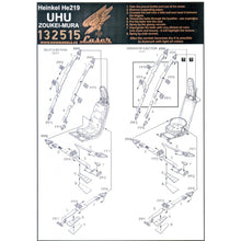 Load image into Gallery viewer, HGW 1/32 Germanm He219 Uhu Microtextile Seatbelts with PE Buckles 132515