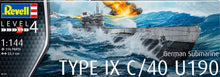 Load image into Gallery viewer, Revell 1/144 German U-Boat Type IXC/40 U190 05167