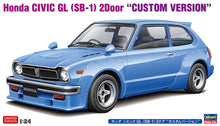 Load image into Gallery viewer, Hasegawa 1/24 Honda Civic GL (SB-1) 2-Door Custom Version 20733