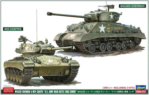 Hasegawa 1/72 M4A3E8 Sherman & M24 Chaffee US Army Main Battle Tank Combo 30068