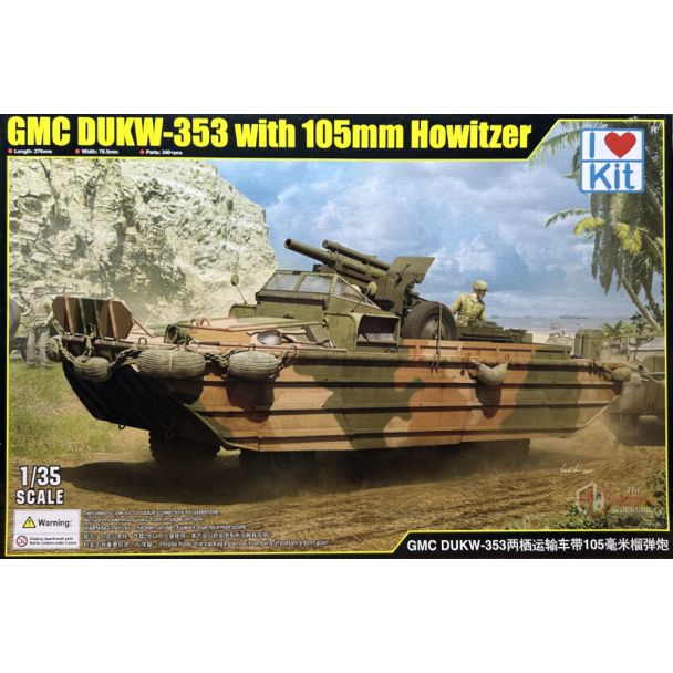 I Love Kit 1/35 US GMC DUKW-353 with 105mm Howitzer 63540
