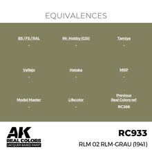 Load image into Gallery viewer, AK Interactive RC933 Real Colors RLM 02 RLM-GRAU (1941) 17ml