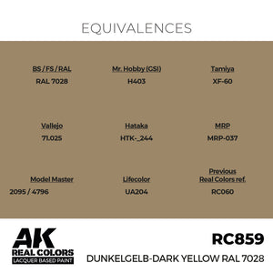 AK Interactive RC859 Real Colors Dunkelgelb-Dark Yellow RAL 7028 17ml