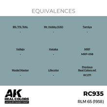 Load image into Gallery viewer, AK Interactive RC935 Real Colors RLM 65 (1938) 17ml