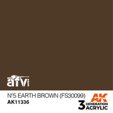 Load image into Gallery viewer, AK Interactive AK11336 Acrylic 3G AFV No5 Earth Brown (FS30099) 17ml