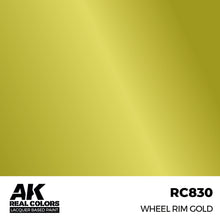 Load image into Gallery viewer, AK Interactive RC830 Real Colors Wheel Rim Gold 17ml