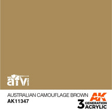 Load image into Gallery viewer, AK Interactive AK11347 Acrylic 3G AFV Australian Camouflage Brown 17ml